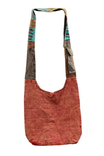 320.10 achter - hippie tas prints en razorcut - rode achterkant