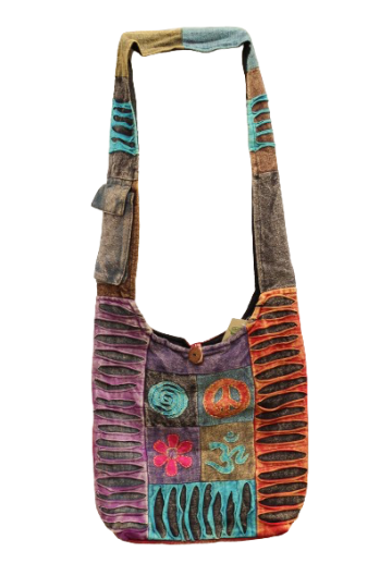 320.10 voor - hippie tas prints en razorcut - rode achterkant