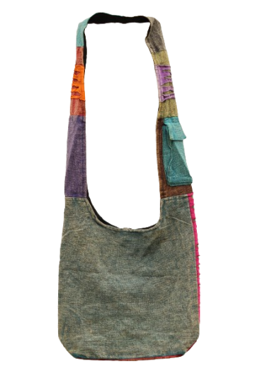 320.17 achter - hippie tas prints en razorcut - petrol achterkant