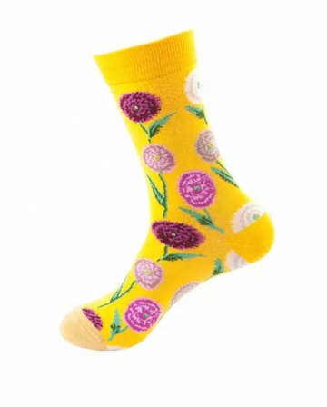 Bloemen geel met roze