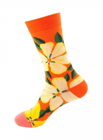 Bloemen oranje en geel