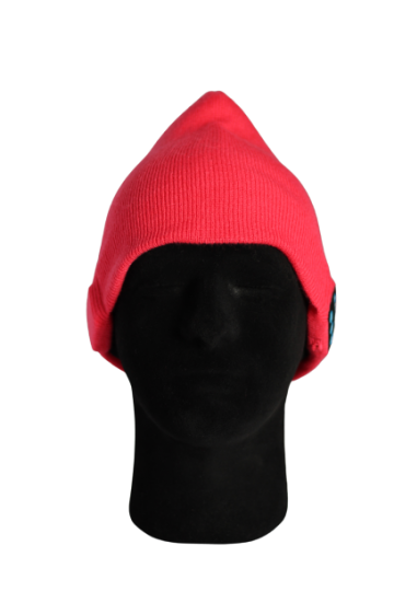 Bluetooth beanie muts rood / fuchsia  voor