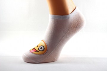 Emoji voet lekker gek links