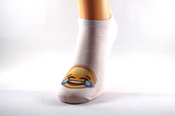 Emoji voet tranen van plezier voor