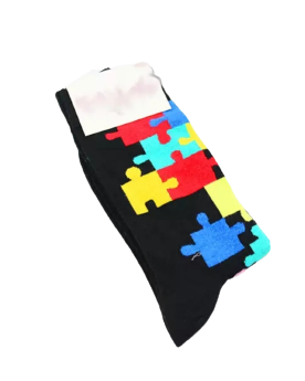 Grappige sokken puzzelstukjes