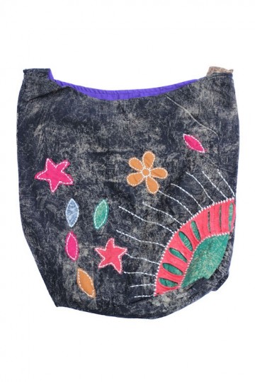 Hippie tas 308.1 zonnestralen zwart rood oranje roze rood