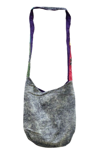 Hippie tas 3085 reserve 3 zonnestralen grijs rood rood blauw jeans hangend achter