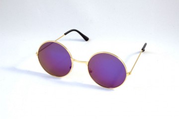 Hippiebril blauw indigo links