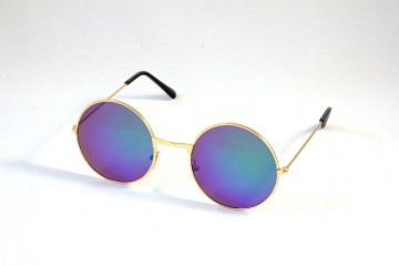 Hippiebril blauwgroen links