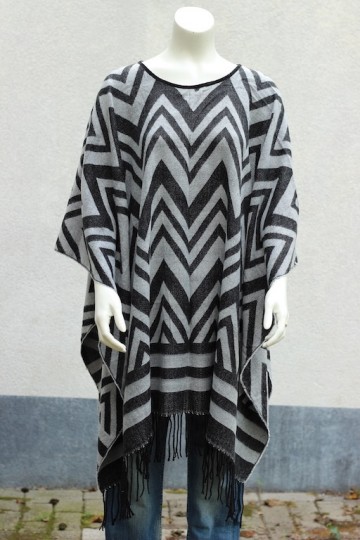 Poncho grijs zwart voor handen