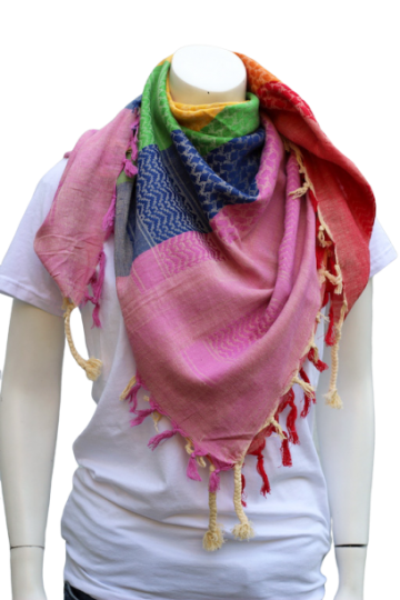 Keffiyehplosjaalarafatsjaalkleurrijkregenboog2