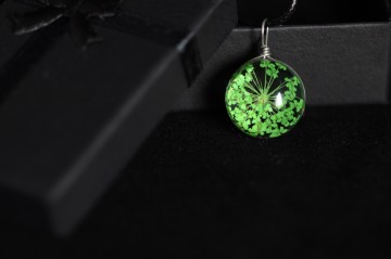 Ketting hanger bloem groen low key