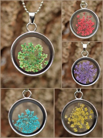 Ketting metalen ring bloem overzicht staand