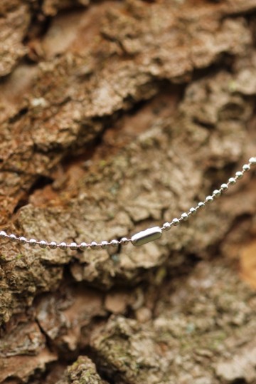 Ketting metalen ring bloem sluiting voorkant