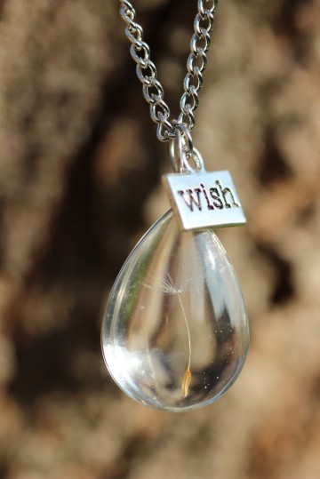 Ketting paardenbloem pluisje druppel wish