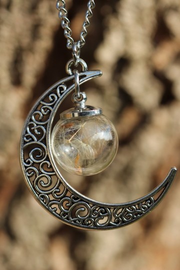 Ketting paardenbloem pluisje maan