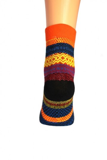 Kleurrijk oranje blauw achter