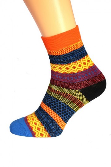 Kleurrijk oranje blauw links