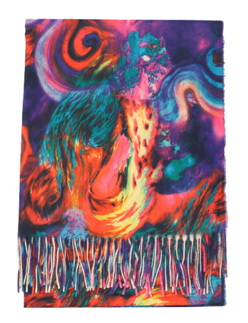 Kleurrijkesjaalfantasymulticolorpaars