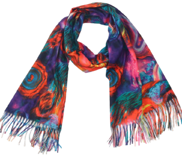 Kleurrijkesjaalfantasymulticolorpaarsdraai