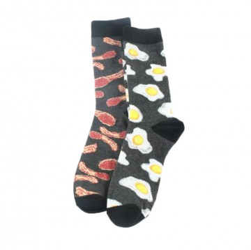 Mismatched sokken eieren en spek
