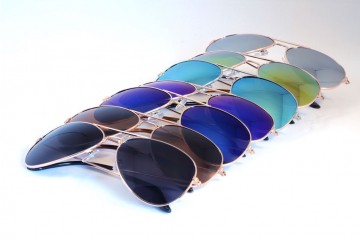 Overzicht pilotenbril liggend