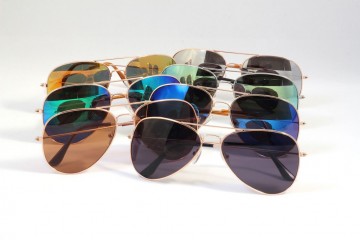 Overzicht pilotenbril staand