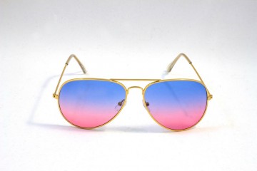 Pilotenbril 2 kleuren blauw roze voor