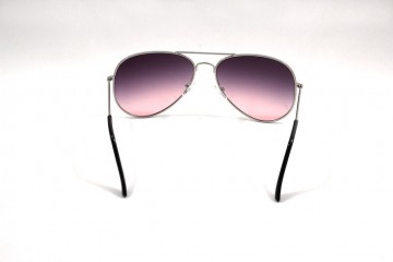 Pilotenbril 2 kleuren grijspaars roze achter