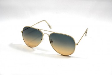 Pilotenbril 2 kleuren groen geel links