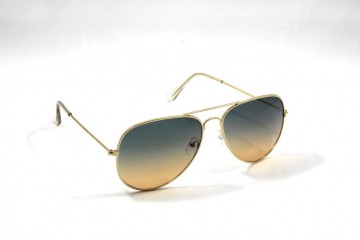 Pilotenbril 2 kleuren groen geel rechts