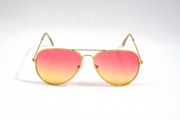 Pilotenbril 2 kleuren roze geel voor