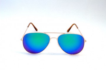 Pilotenbril blauwgroen voor