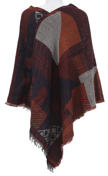 Poncho-multicolor-roodbruintinten-achter