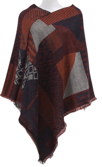 Poncho-multicolor-roodbruintinten-voor