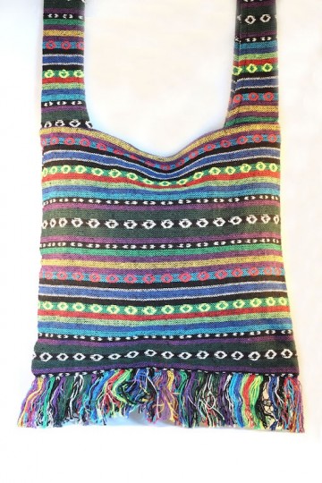 Schoudertas bloemen achter