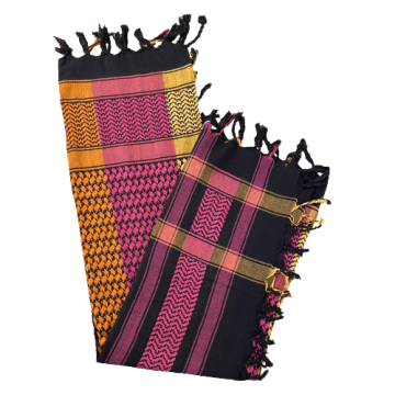 Shemaghkeffiyeharafatsjaalplosjaalcolorfulgeel oranje roze zwart2