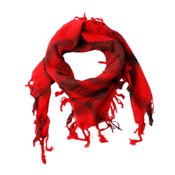 Shemaghkeffiyeharafatsjaalplosjaalrood zwart