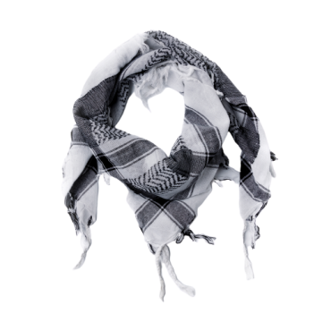 Shemaghkeffiyeharafatsjaalplosjaalwit zwart