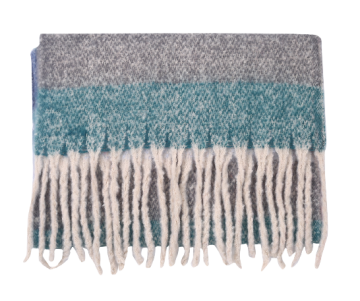 Sjaal groen blauw gestreept