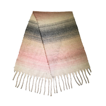 Sjaalpastelzachtrozebeigeengrijsgestreept