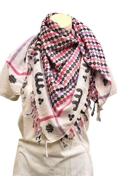 spiritueel Decoderen volwassene Keffiyeh, Arafat sjaal, PLO sjaal fresh pink - Just Happy Stuff